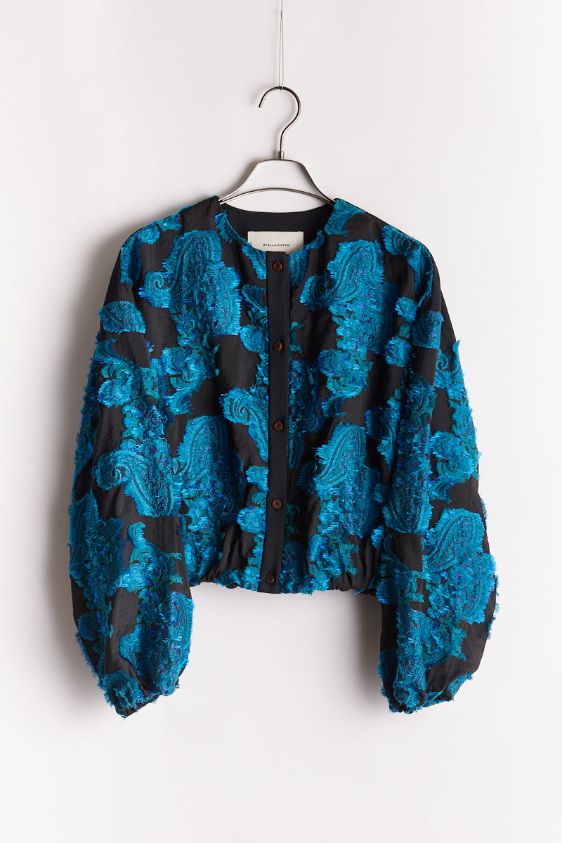 Paisley cut jacquard top