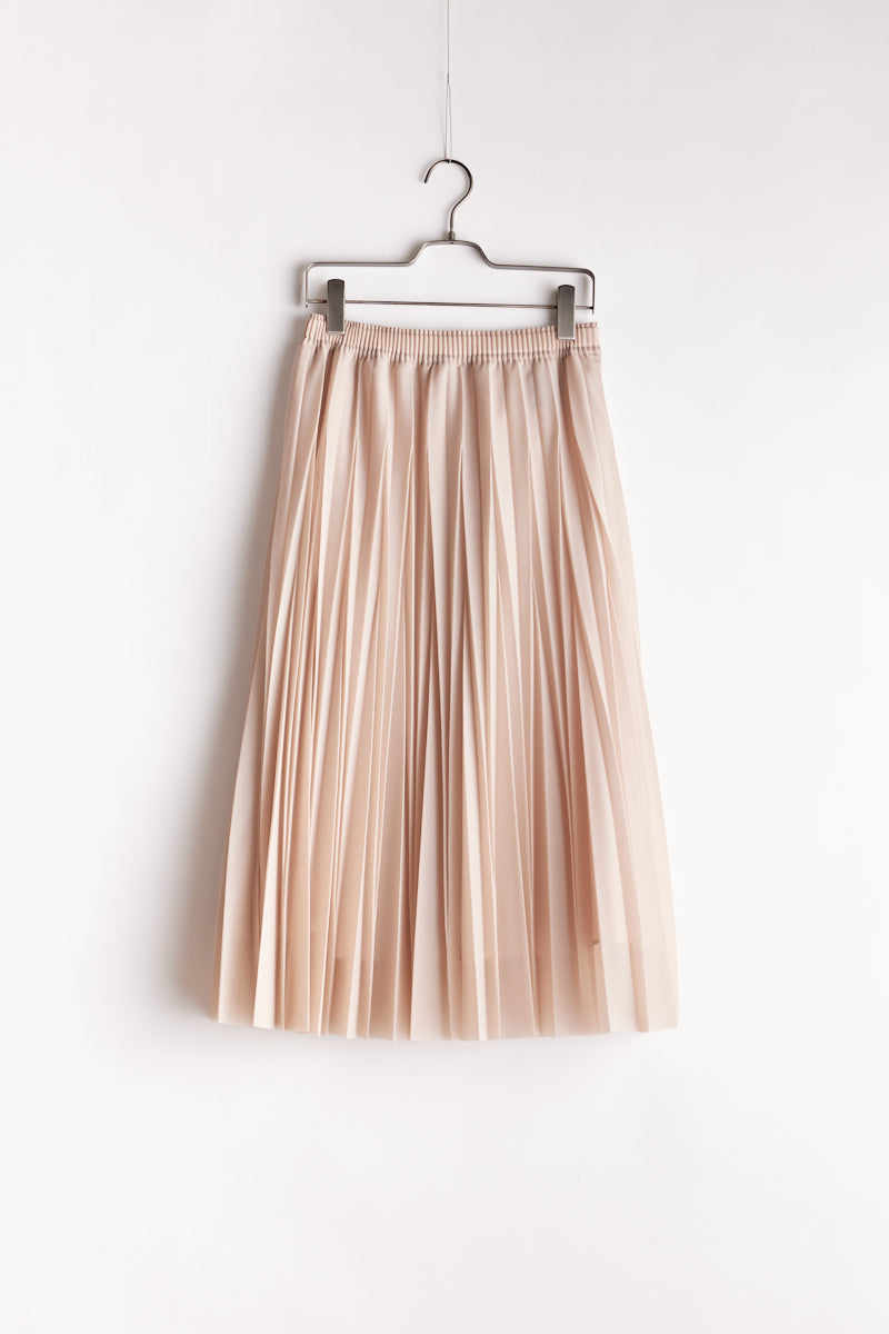 Tricot organza pleats skirt