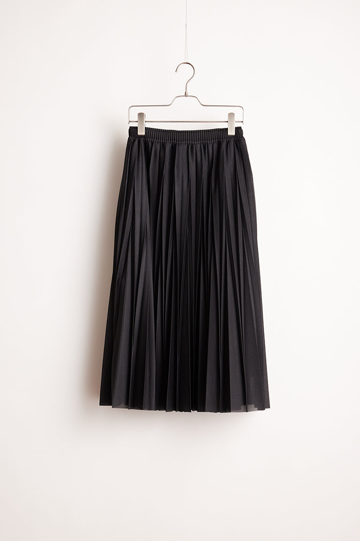Tricot organza pleats skirt