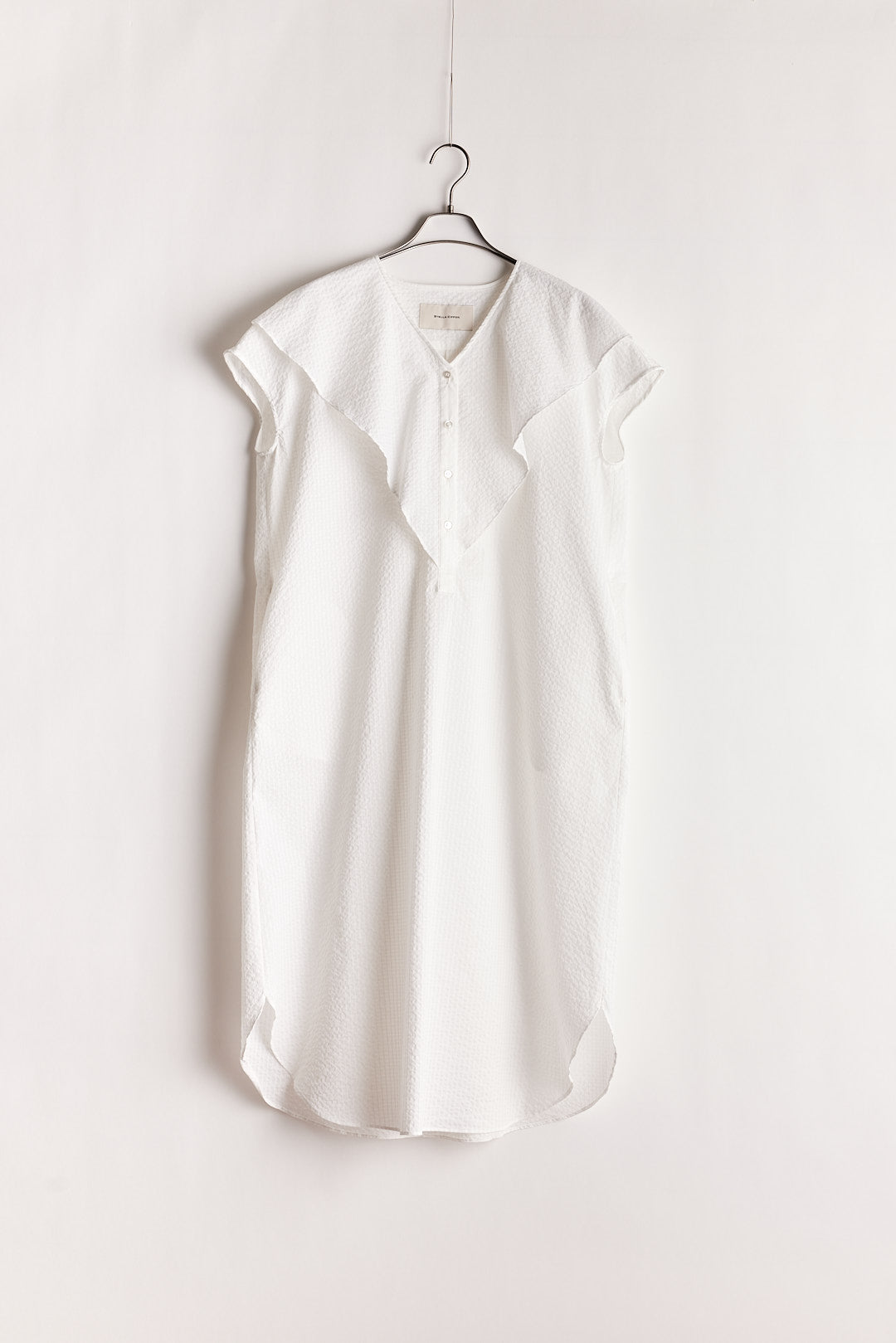 STELLA CIFFON◆半袖シャツ/36/コットン/WHT STELLA CIFFON(ステラシフォン) / 半袖シャツ/36/コットン/WHT